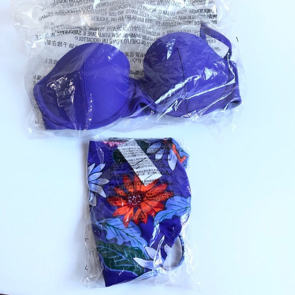 NEW OLD NAVY Bikini Swim Bottom Blue Floral Small Women’s - Picture 10 of 14